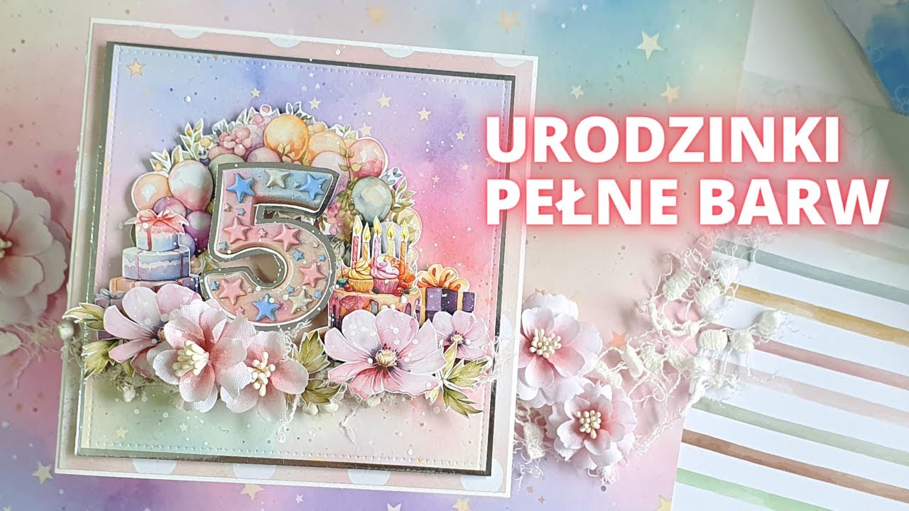 Kartka dziecięca. Urodziny dziecka. Children's card. Step by step. Scrapbooking. Cardmaking.