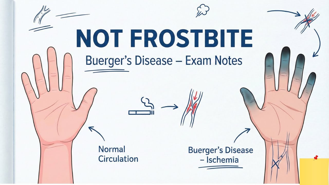 Buerger’s Disease (Thromboangiitis Obliterans) Explained: Symptoms & Pathology