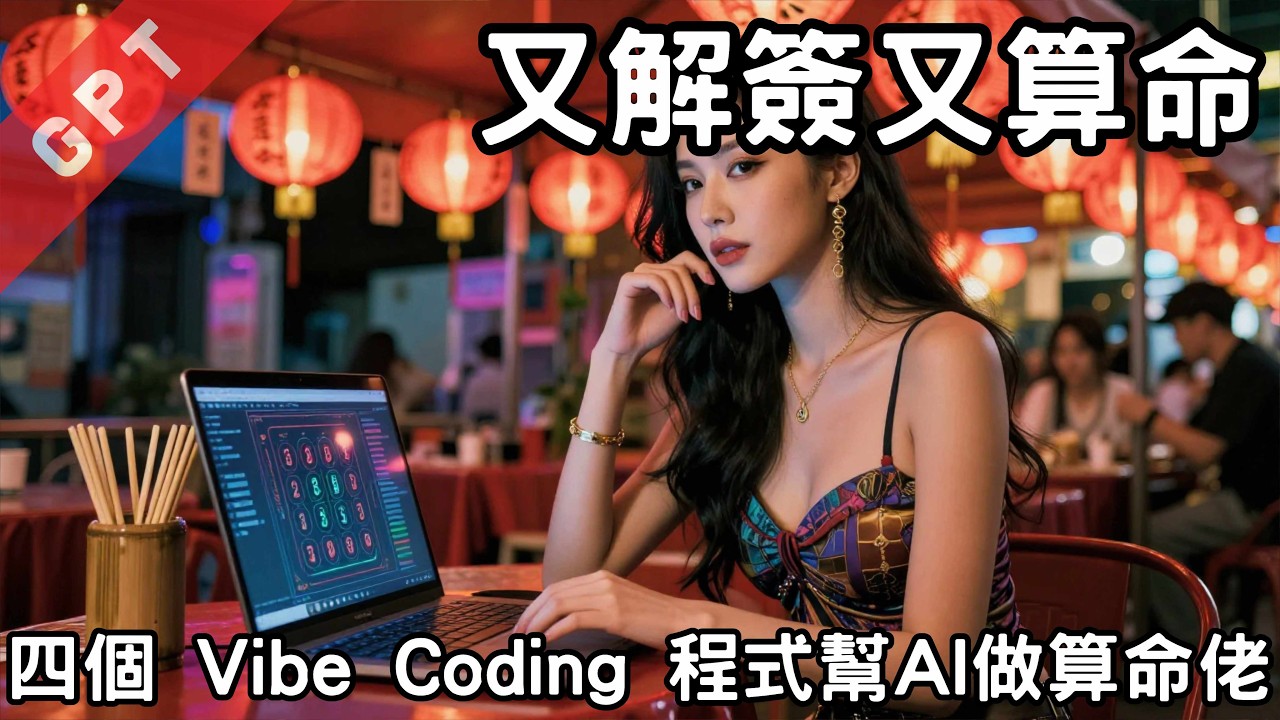 [字幕版] 又解簽又算命!!! 四個 Vibe Coding 程式幫AI做算命佬!!! #廣東話 #llm #大型語言模型 #算命 #算命流年運