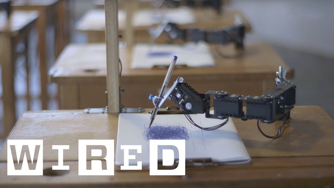 Meet the Robot Portrait Artists in this 'Robot Classroom' | WIRED Originals