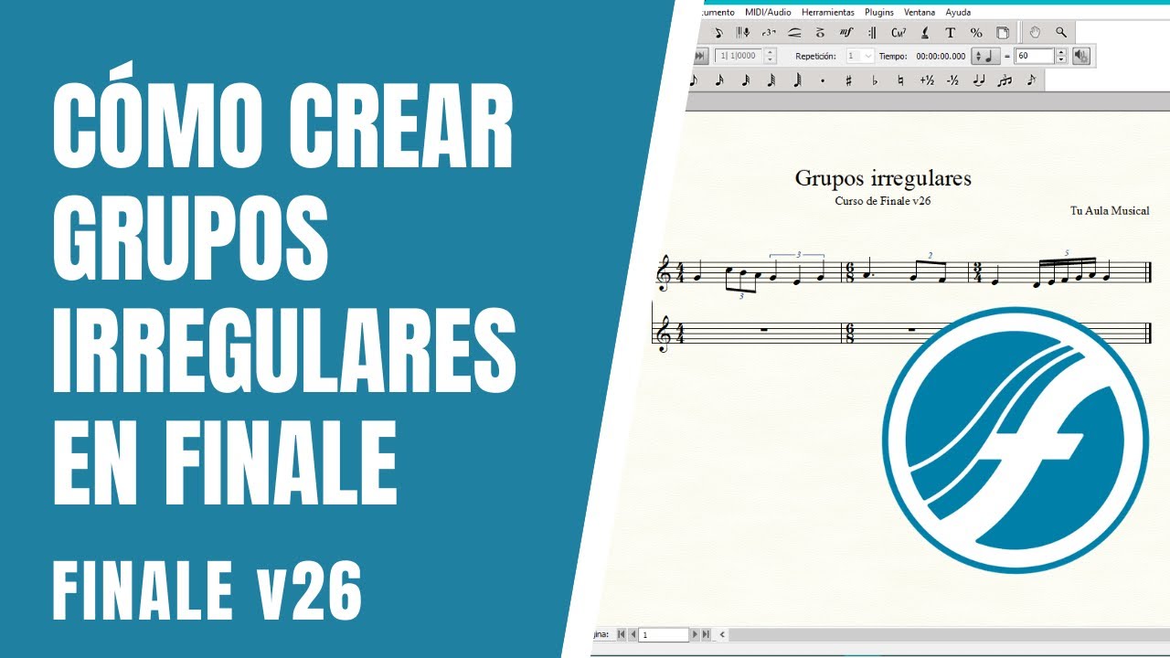 Cómo crear grupos de notas irregulares en Finale | Curso Finale 26