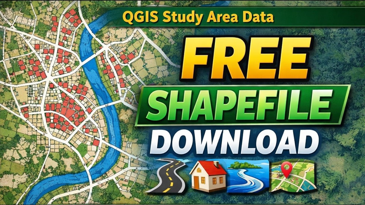 Free Study Area Shapefile Download (Roads, Buildings, Rivers, Land Use) | QGIS GIS Data | Mapora