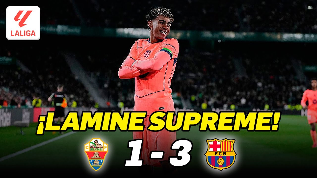 Resultado Corto Para Mantenerse LÍDERES de LALIGA | ELCHE 1-3 BARCELONA | Análisis y Opinión