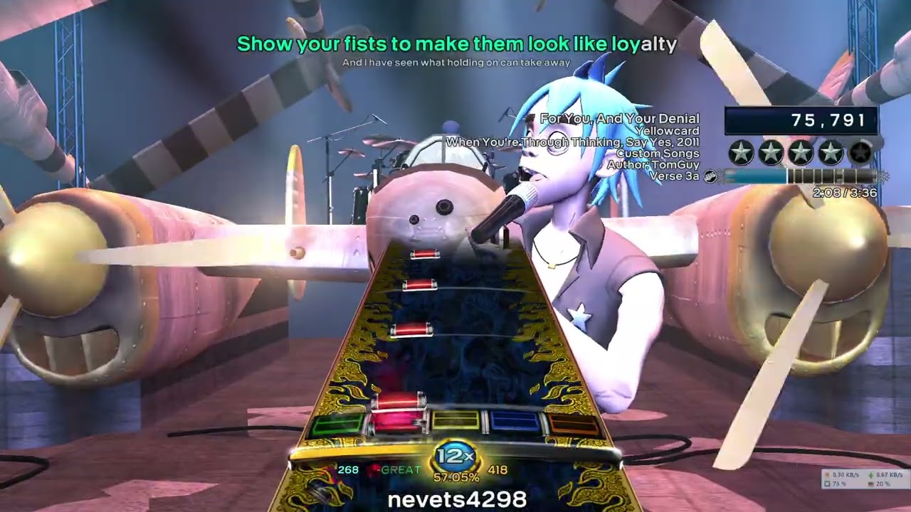 For You And Your Denial (2011) by Yellowcard - Bass Gold Rock Band 3 Deluxe RPCS3