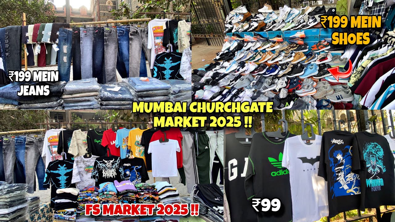 Mumbai Cheapest Street Market 2025 | Churchagate Fs  Market | Lowest Clothes Market 🤯