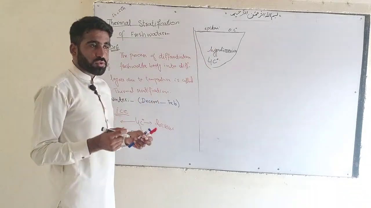 thermal stratification of freshwater body