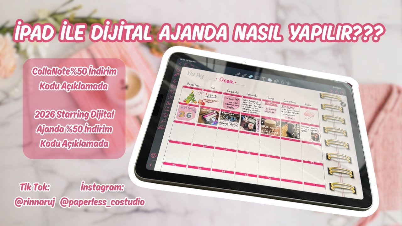Tablette Ajanda Tutmak ⎮ iPad Air 5 ⎮ Dijital Ajanda ⎮ Tablet Kullanım Tiyoları ⎮ Starring Ajanda