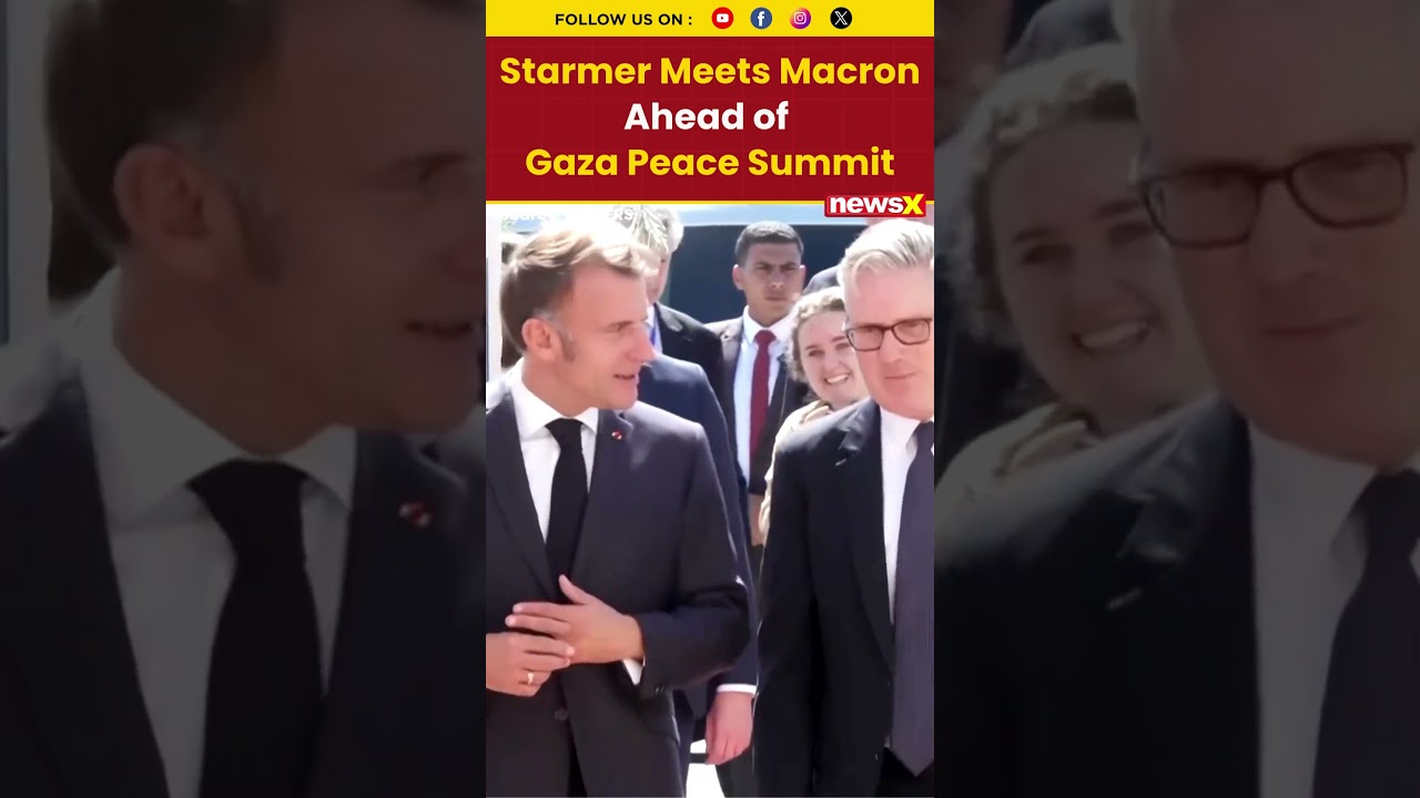 Britain's Starmer Meets Macron Ahead of Gaza Peace Summit #shorts