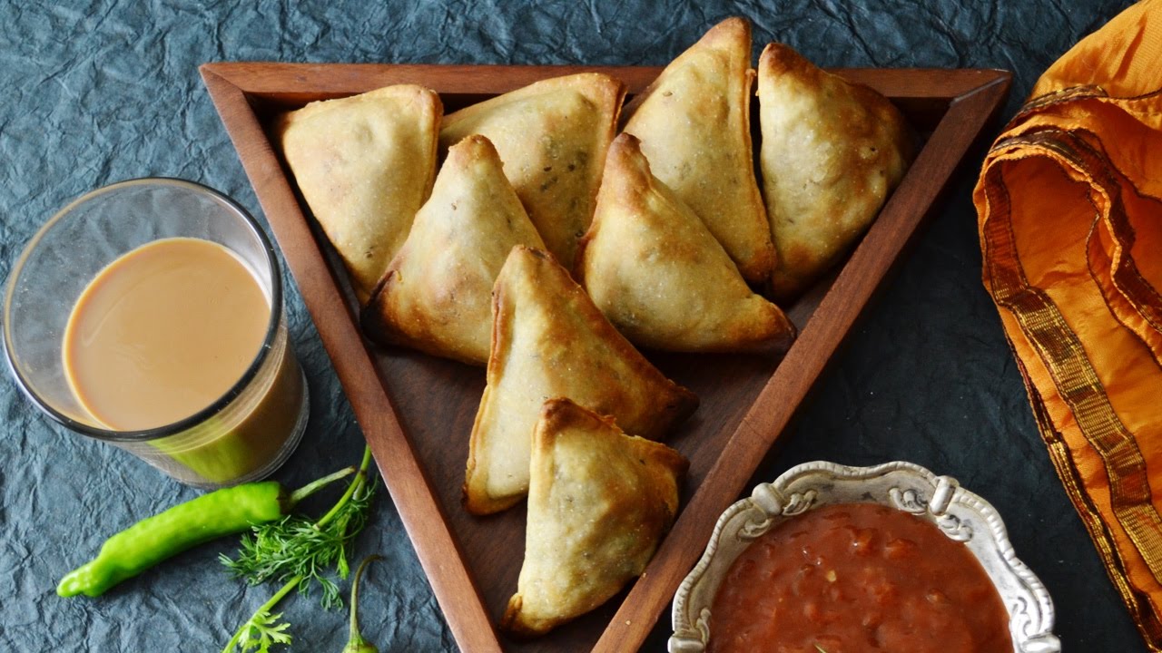 Baked samosa recipe - how to make samosa in oven using whole wheat - बेक्ड समोसा रेसिपी