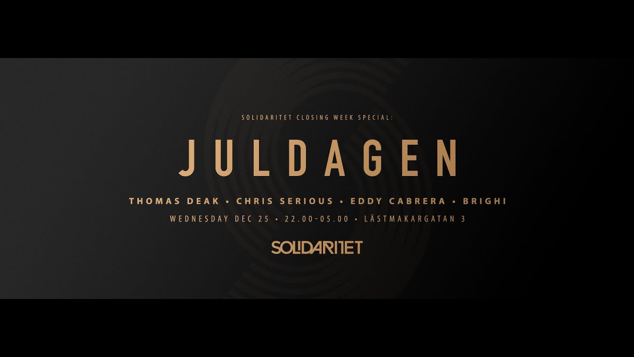 Solidaritet Stockholm closing party X-mas day 2019
