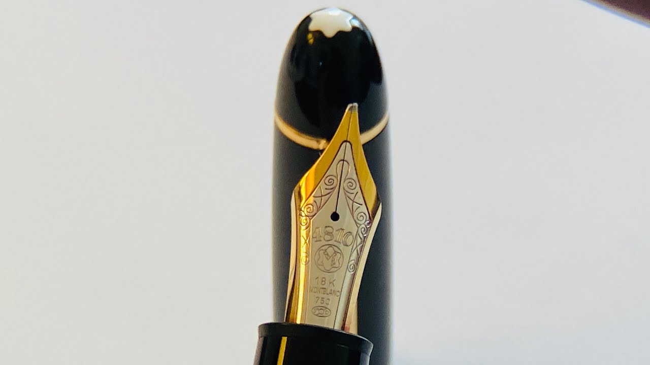 Writing with an Oblique Broad nib (Montblanc 149 Fountain Pen)