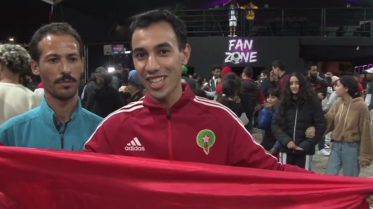Morocco fans celebrate shock shoot-out win against Spain in Casablanca