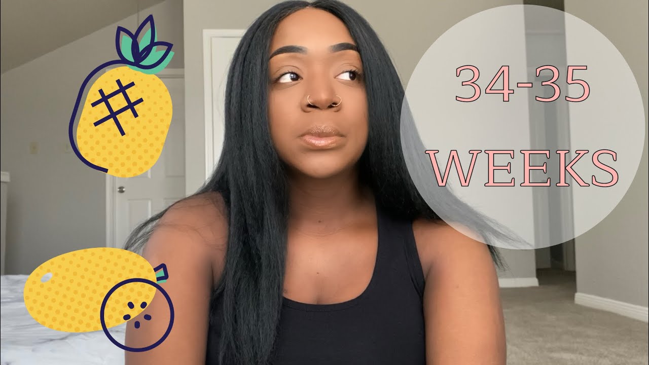 34-35 Weeks 📅 | Quick Update | Lightning Crotch ⚡️ | Pelvic Pressure 👊🏾| Nesting?? | BUMP SHOT