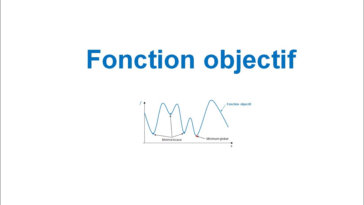 Optimisation : Fonction objectif