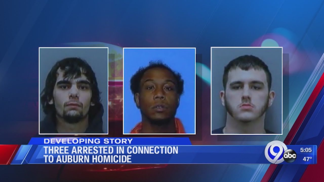 Three charged in connection with Auburn homicide