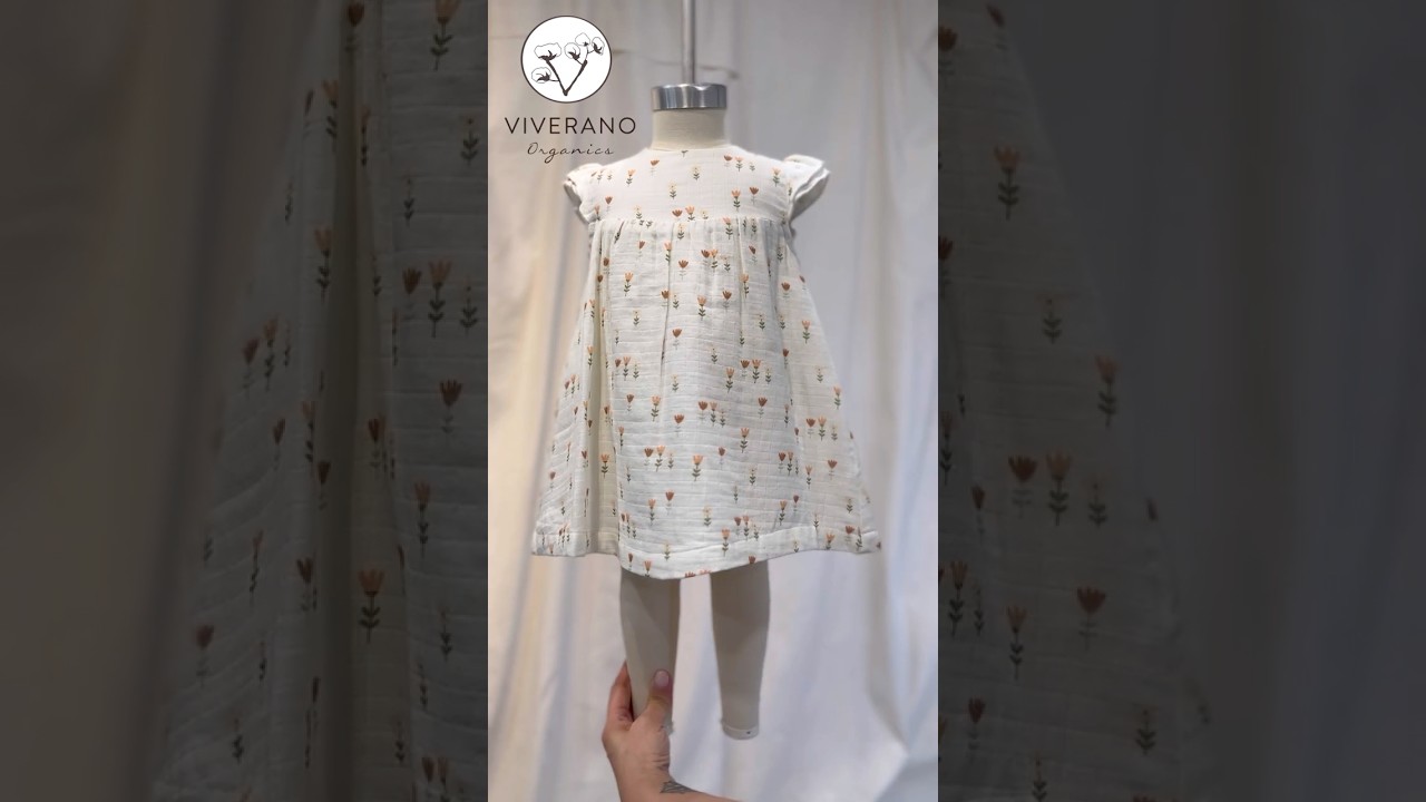 Wildflowers Organic Muslin Baby Dress - Viverano