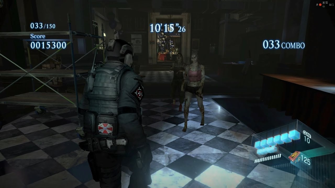 Resident Evil 6 mercenaries mod map ( Ivy University ) - solo 150 c full - Agent