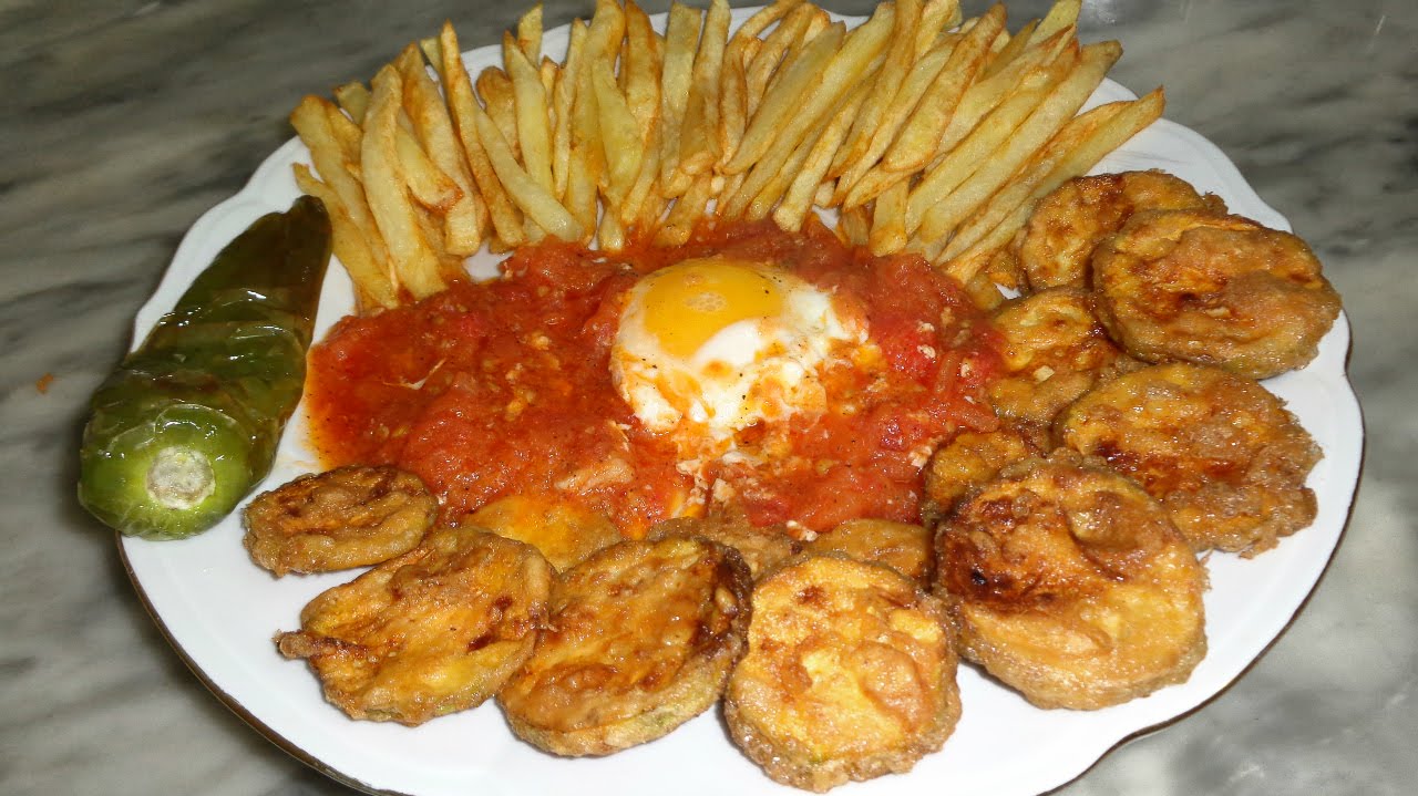 Mokli Tunisien - مقلي تونسي بالعظم الطماطم الفلفل والفريت