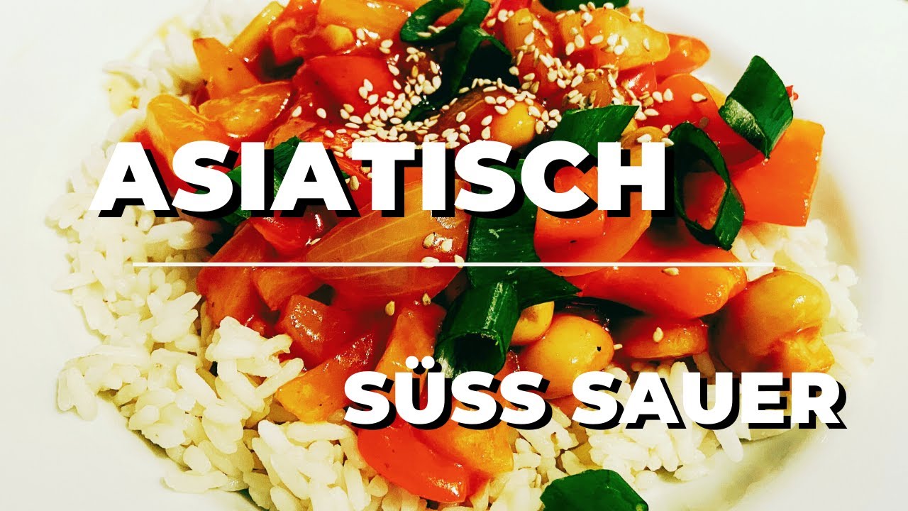 SEHR EINFACHE Asia Pfanne 🍛 süß sauer -  schnelle vegane Soße 🤩 Dieses Rezept gelingt immer