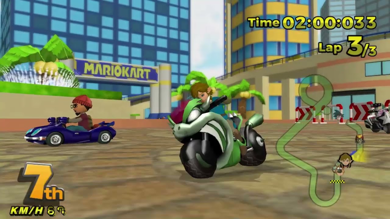 Mario Kart Wii Deluxe Online #4 (Goku, SM64 Penguin, Link  R.O.B.)