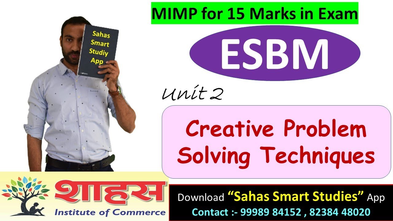 SYBcom ESBM - Unit 2 - Creative Problem Solving Techniques - MSU Exam MIMP Question #msu #msubcom
