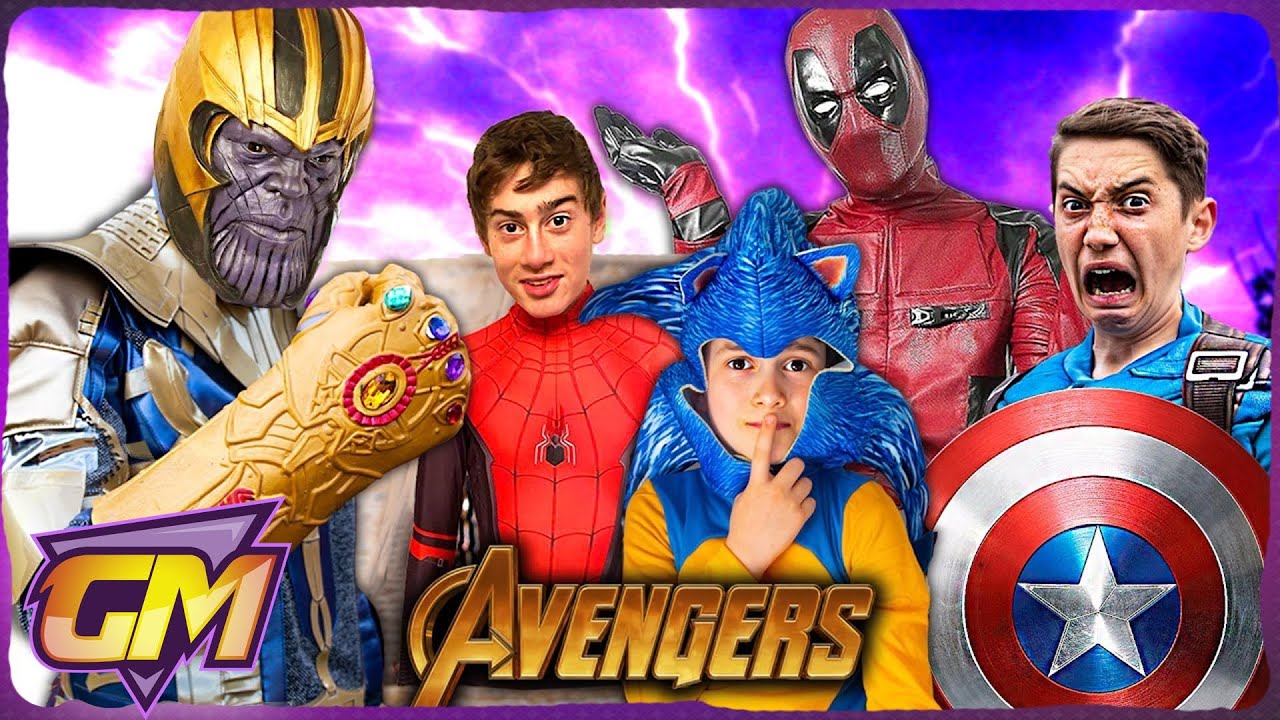 Avengers Kids Hide and Seek - Can They Escape Thanos? With Deadpool & Sonic!