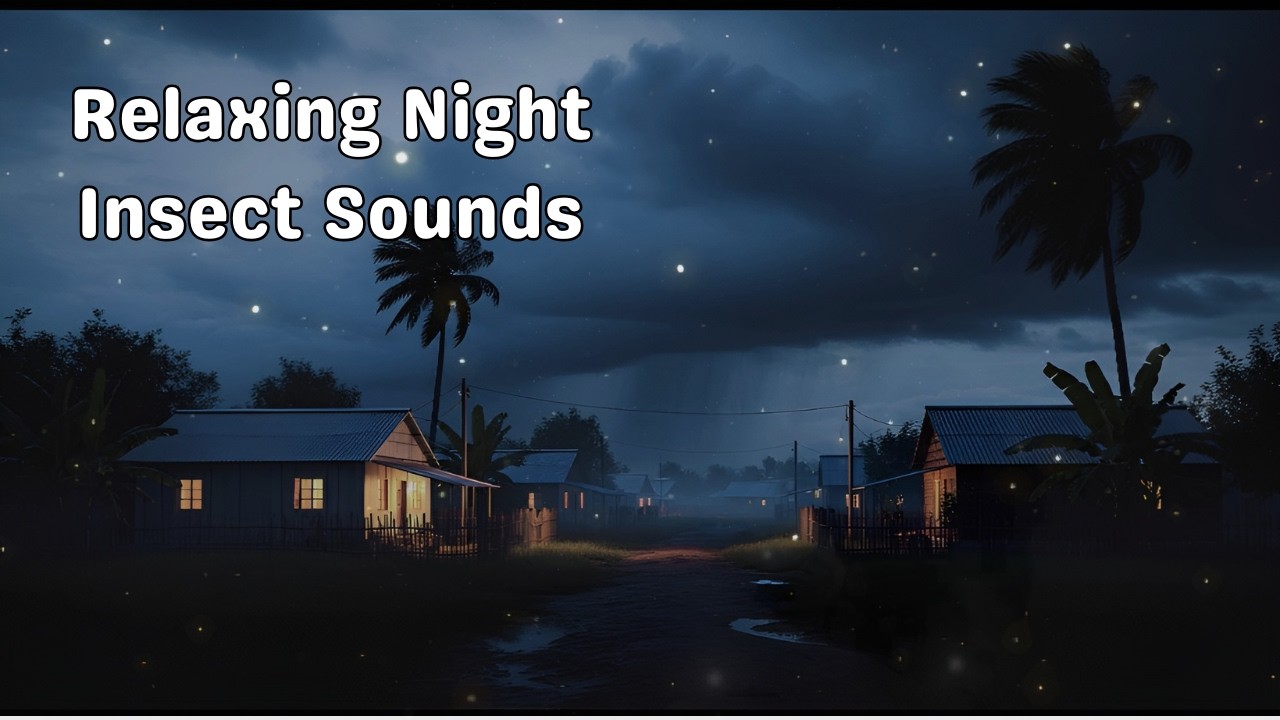 Night Insect Sounds 🌙 Relaxing Cricket & Bug White Noise for Sleep & Relaxation