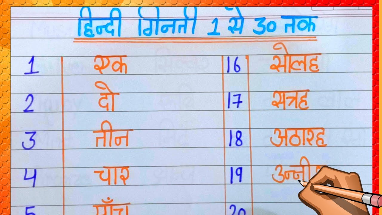 हिंदी गिनती 1 से 30 तक || Hindi counting 1 to 30 || Hindi ginti 1 se 30 tak || Hindi numbers 1 to 30
