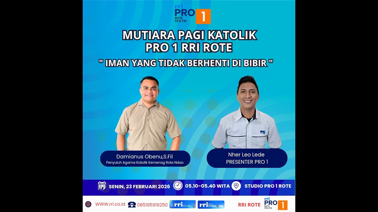 🔴 LIVE IMAN YANG TIDAK BERHENTI DI BIBIR - MUTIARA PAGI KATOLIK