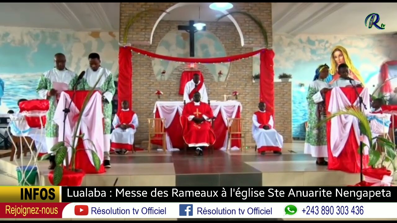 Lualaba : Messe des Rameaux à l'église Ste Anuarite Nengapeta à kolwezi.