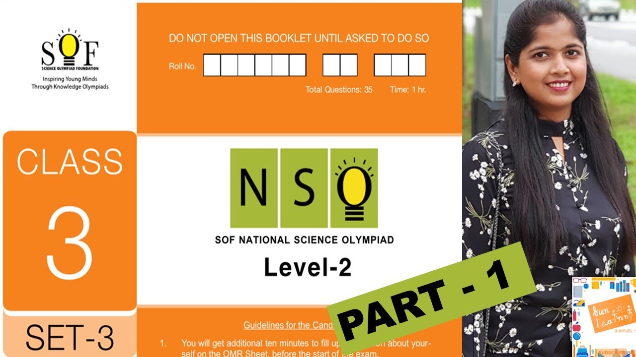 NSO Science Olympiad Level 2 - Class 3 - 2017-2018  - Set 3 - Part 1