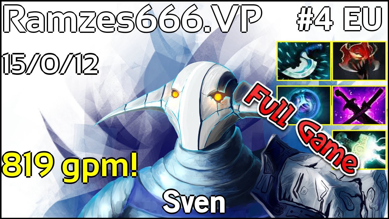 Ramzes666  Sven - Dota 2 Full Game 7.17