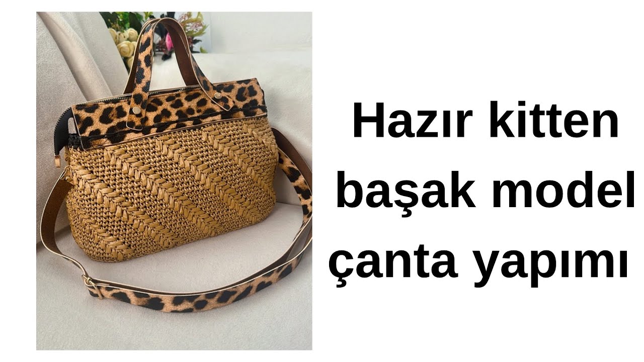 Hazır kitten başak modeli çanta yapımı (hazır leopar kitten çanta yapımı)