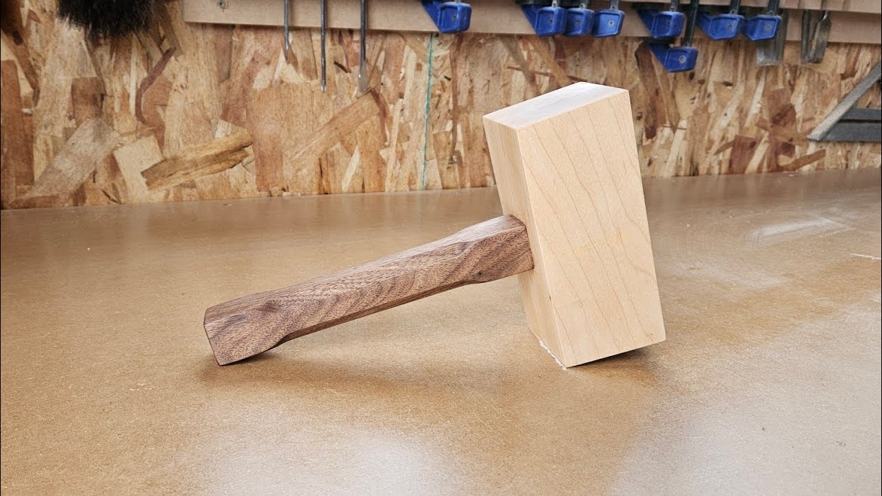 Easy Wooden Mallet - Maple and Walnut