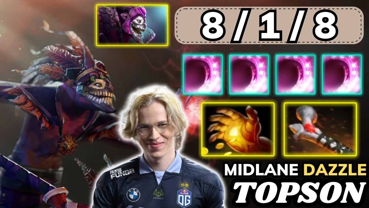 🔥 TOPSON Dazzle Midlane Highlights 🔥 Shadow Wave Insane Damage + Rod Of Atos - Dota 2