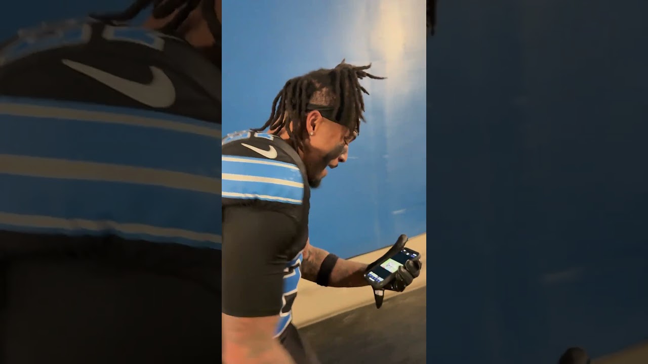 Arthur Maulet reacts to his CRAZY interception 🤯 | Detroit #Lions #shorts
