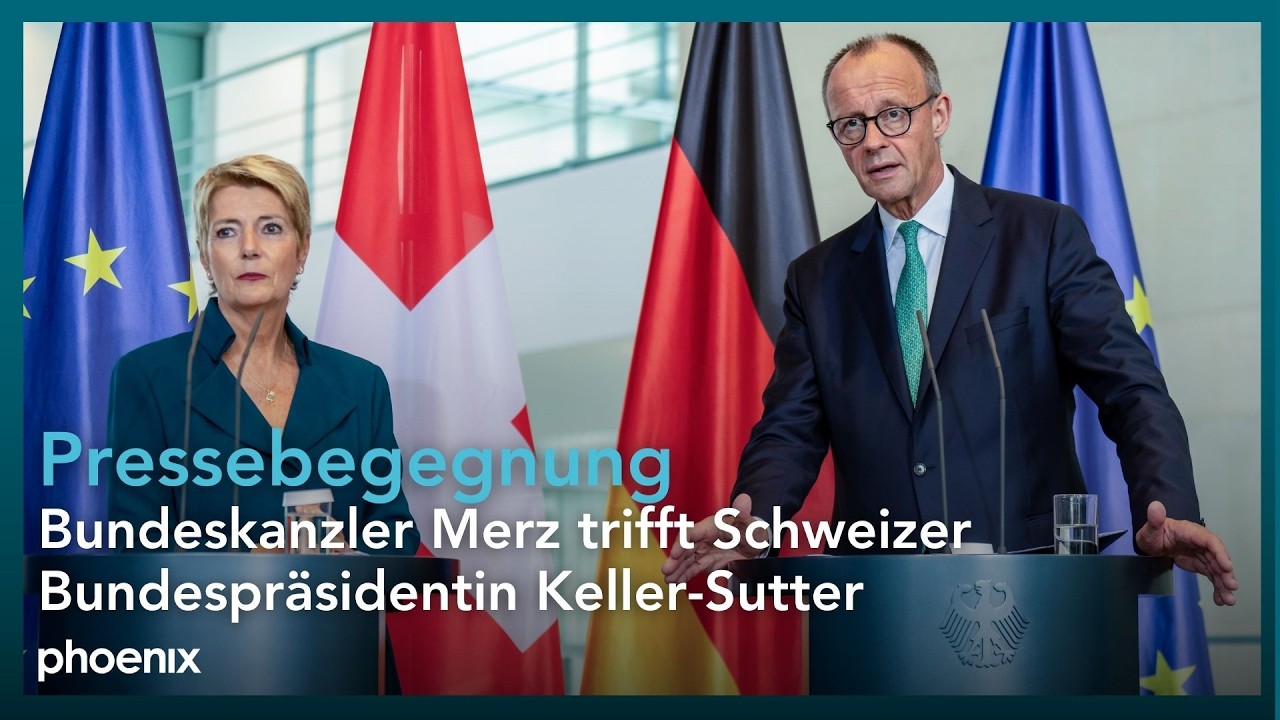 Bundeskanzler Friedrich Merz (CDU) trifft Karin Keller-Sutter, Bundespräsidentin Schweiz