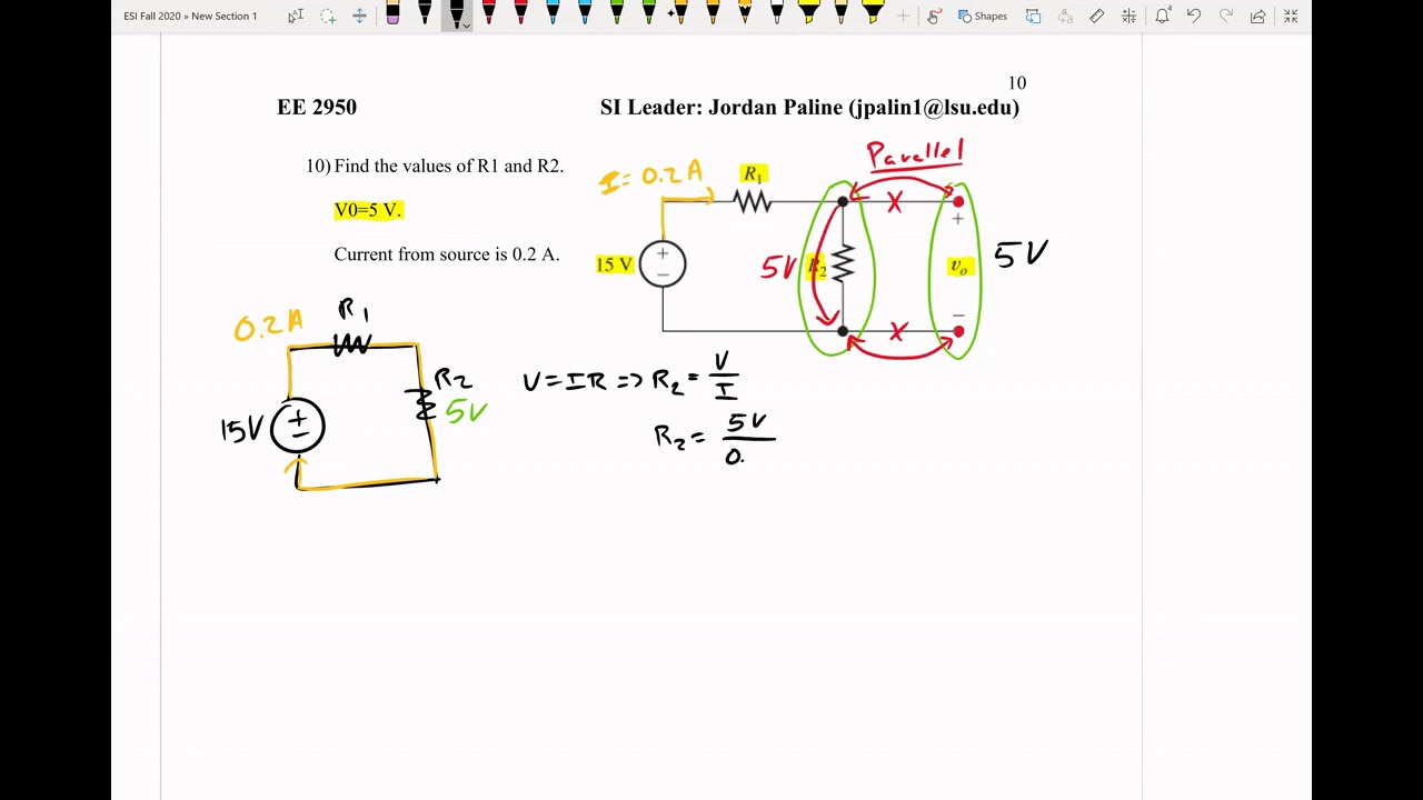 EE 2950 SI Session Exam 1 Review Problem #10
