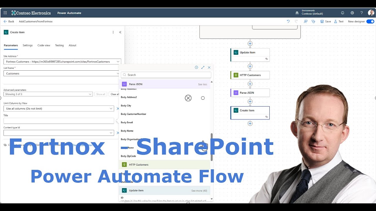 Get Fortnox Data to SharePoint with Power Automate Flow