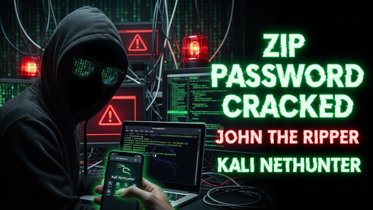 Crack Password of ZIP Files Using The Tool John The Ripper in kali Nethunter