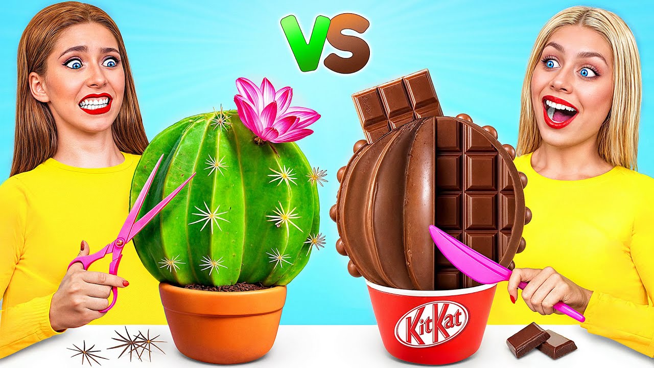 Челлендж. Шоколадная Еда vs Настоящая еда | Сумасшедший Челлендж от Choco DO
