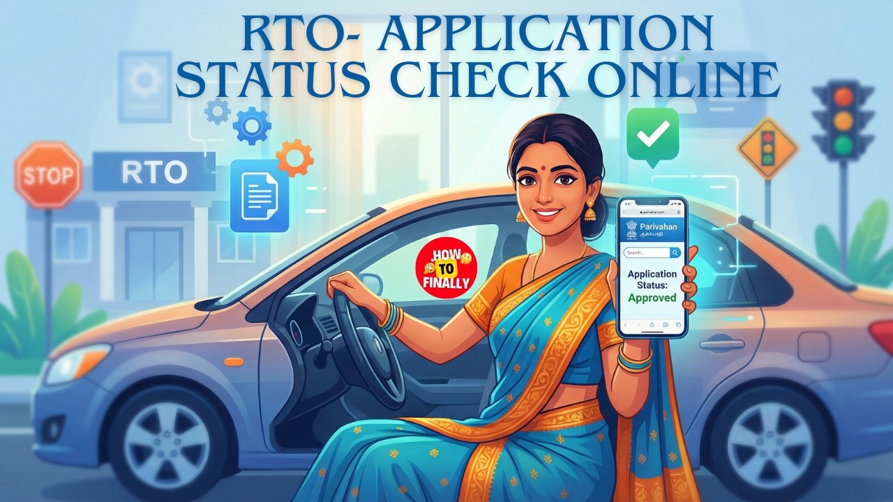 How to Check RTO Application Status Online | Parivahan Vehicle Service Status Tamil