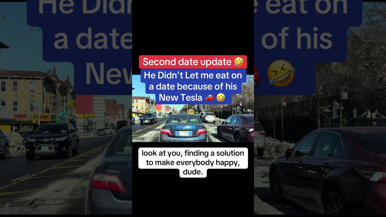 He  Didn't Let me eat on a date because of his New Tesla 🚗 🤣 #tesla   