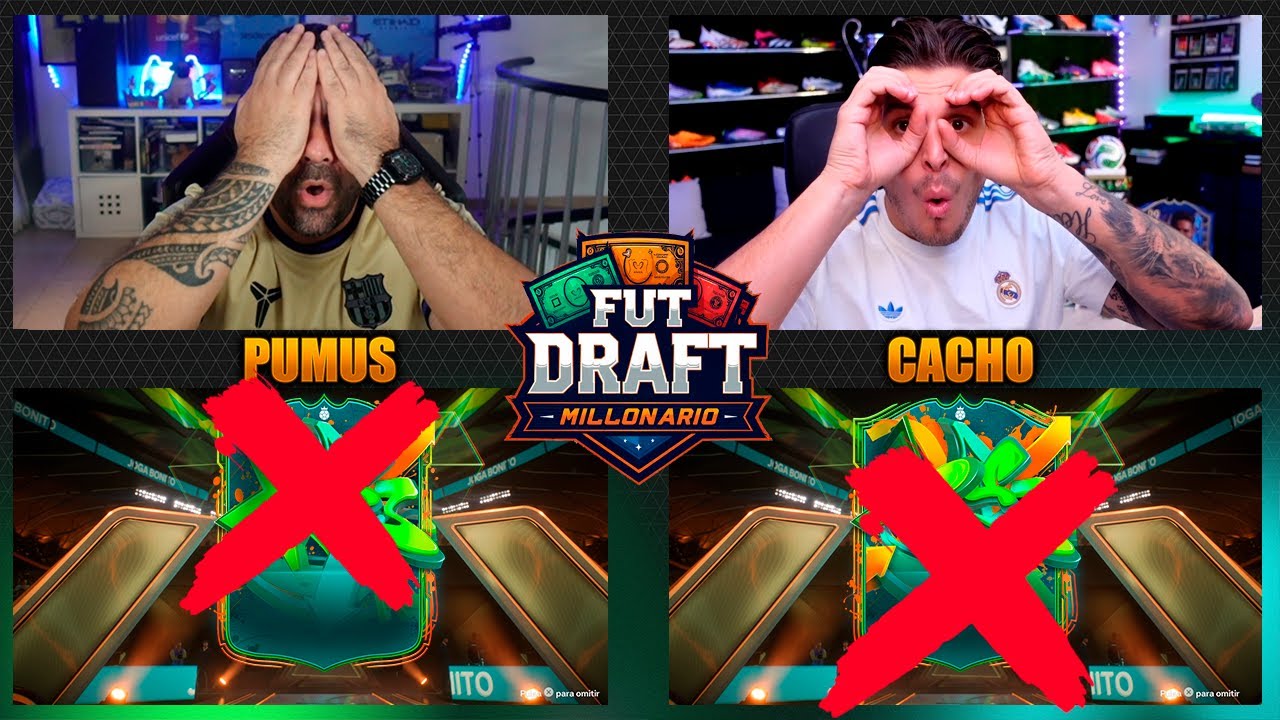 FUT DRAFT MILLONARIO A CIEGAS DESCARTANDO SOBRAZOS TOCHOS VS CACHO !!!
