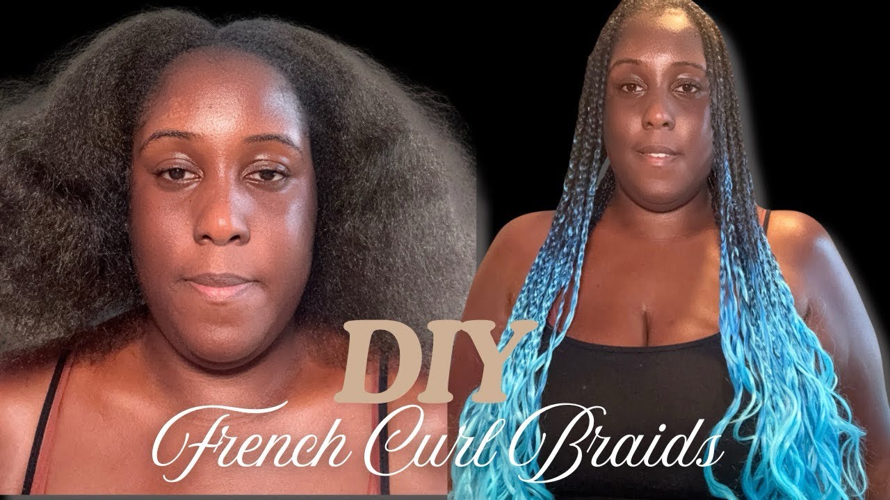 Wow: Blue Ombr&eacute; French Curl Braids 😳