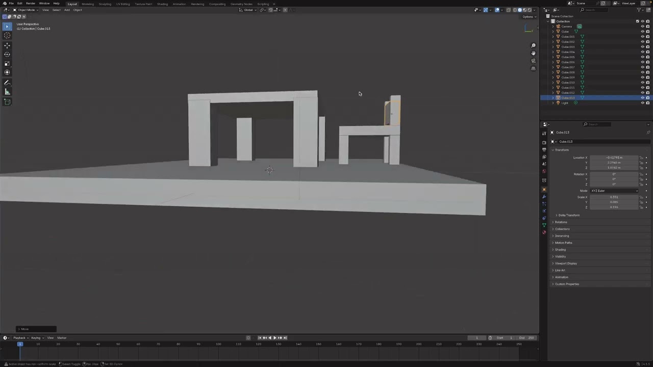 Уроки Blender для самых маленьких. Основы. Урок номер 4. Создаём мебель из кубиков