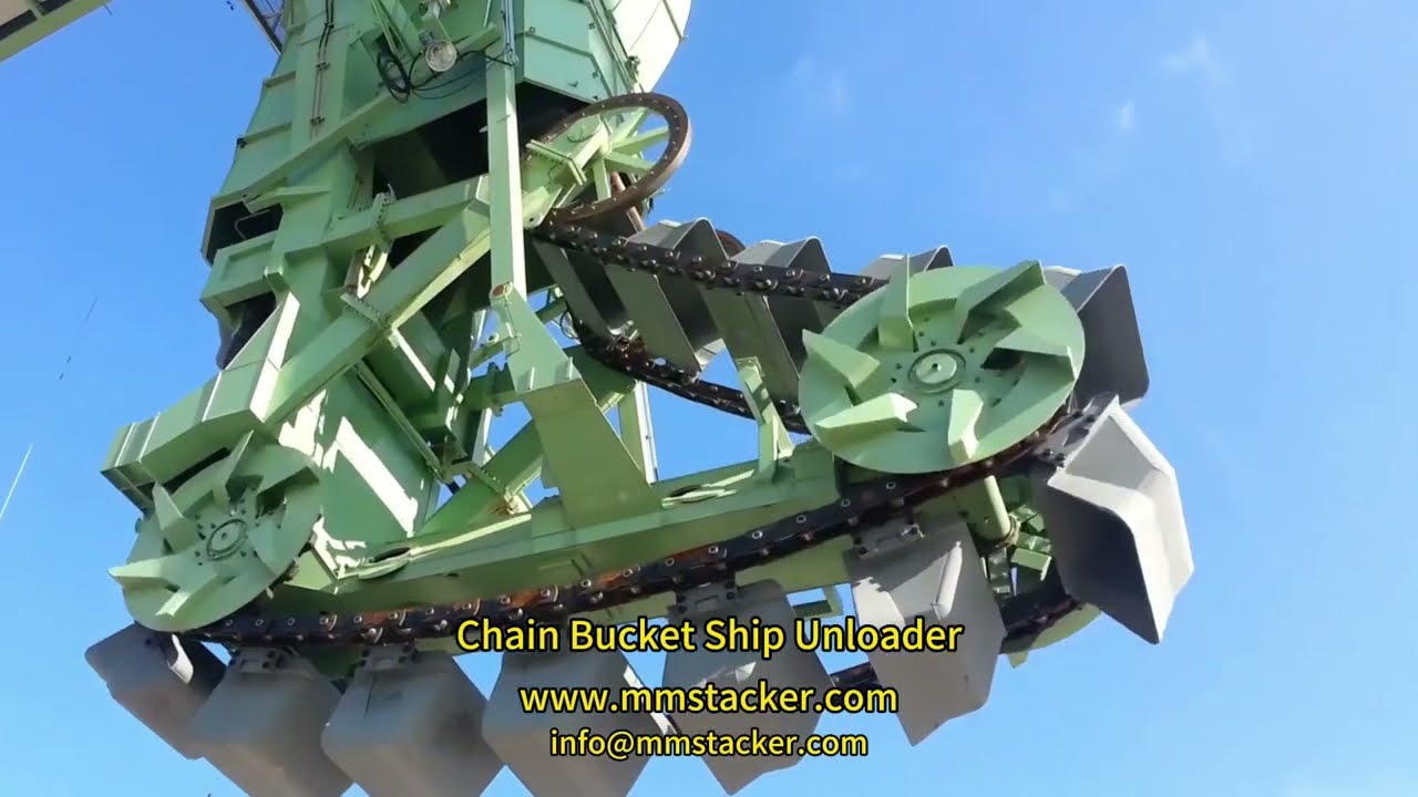 Chain Bucket Ship Unloader for Coal, Grain, Cement, Fertilizers, and Minerals from Ships