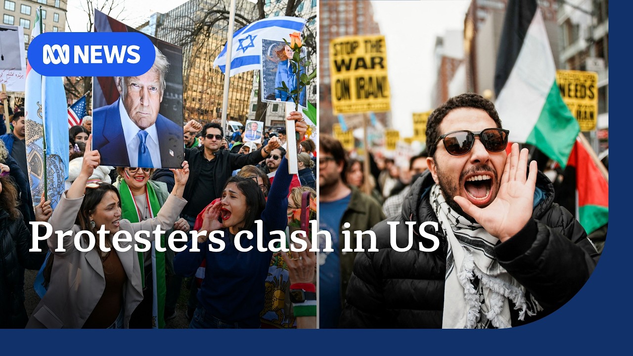 Protesters clash in US over Iran operation | ABC NEWS