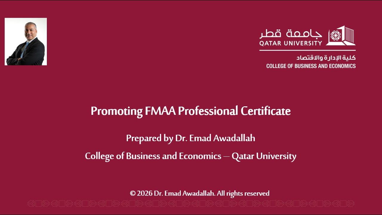Your Career Starts Now: Promoting FMAA Professional Certificate
