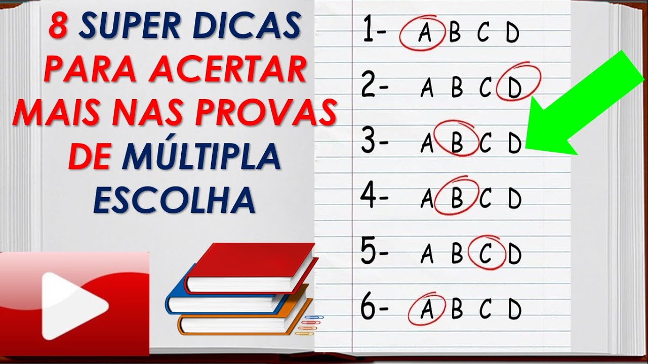8 Dicas para acertar MAIS na prova de MÚLTIPLA ESCOLHA